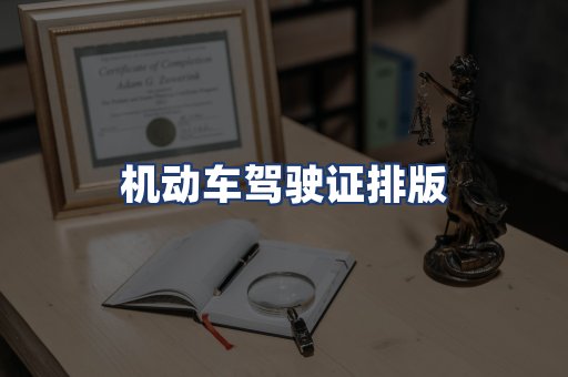 机动车驾驶证排版